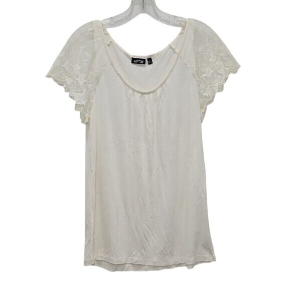 Apt. 9 Tops - Apt. 9 Ivory Lace Sleeve Blouse Top Size Medium Office Business Career Feminine
